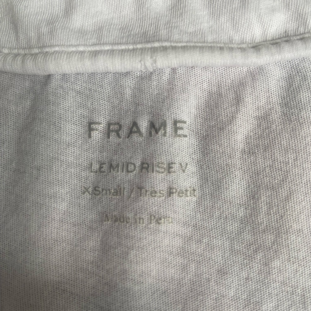 Frame le mid rise V in blanc -in XS - Picture 4 of 5